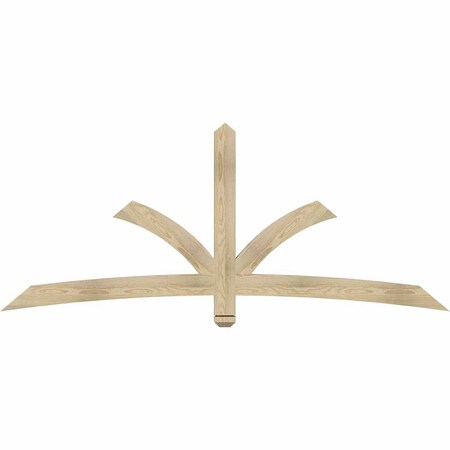 Ekena Millwork Davenport Rough Sawn Timber Gable Bracket, Douglas Fir, 84"W x 35"H x 2"D x 4"F, 10/12 Pitch GBW084X35X0204DAV00RDF